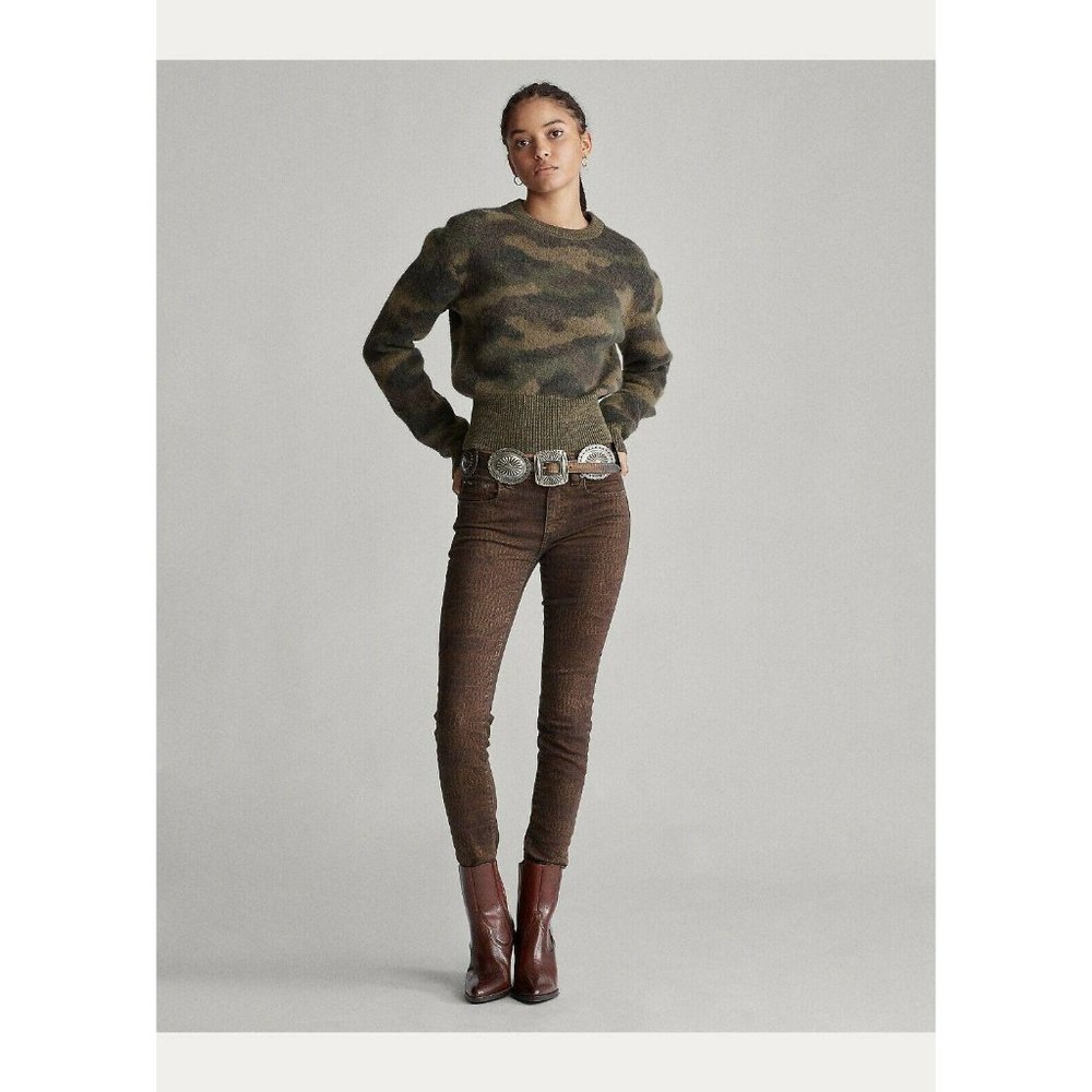 NWT $398 Polo Ralph Lauren Womens L Camo Sweater - Picture 4 of 11